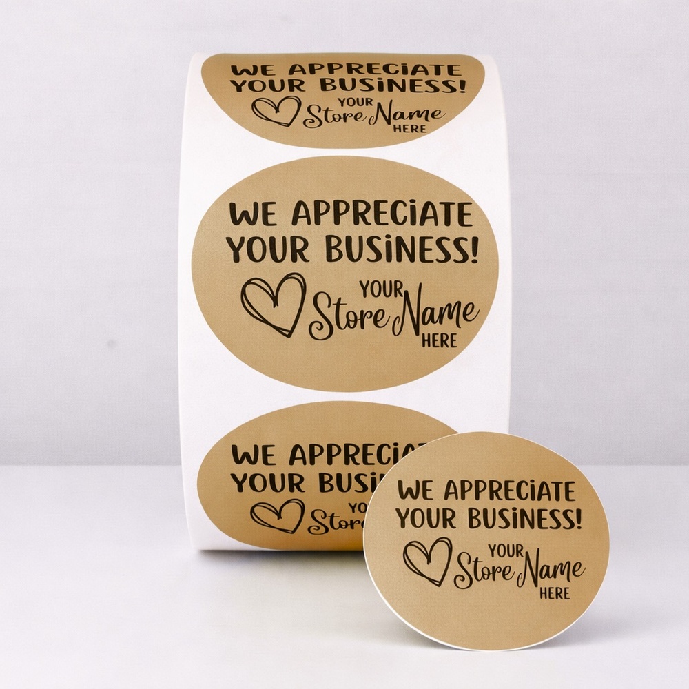 Custom Thank You Stickers – Add Your Store Name 2" round sticker NEW - Picture 8 of 10